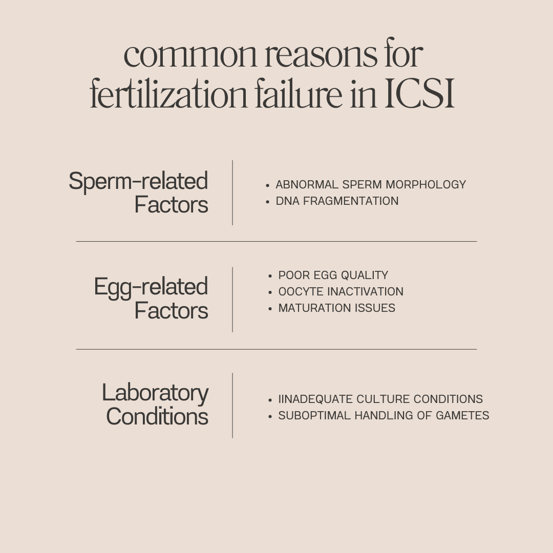 Common reasons for ICSI failure